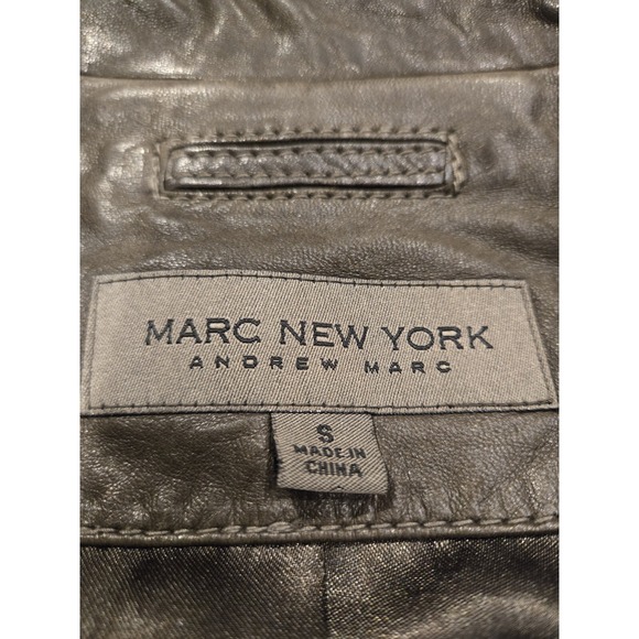 Marc New York Green Leather Jacket - Picture 2 of 15
